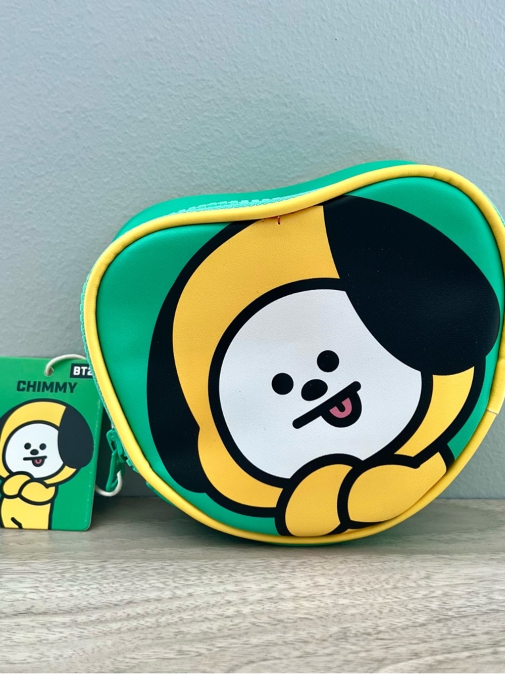 BTS BT21 Mini Heart Shaped Accessories/Makeup Bag - Chimmy (Jimin)